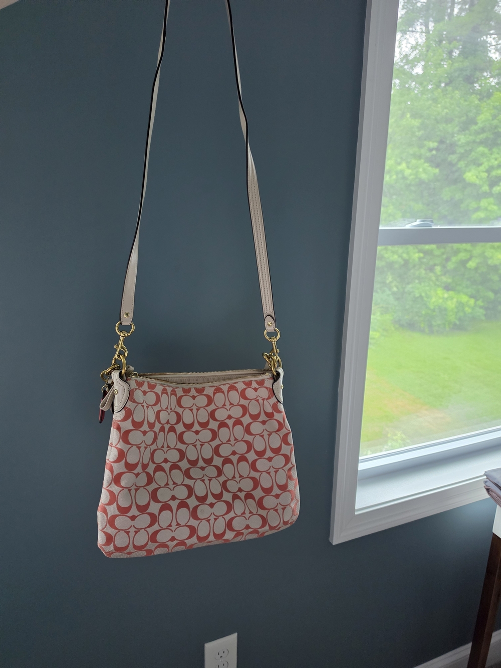Coach Pink Polka Dot Signature Canvas Shoulder Bag - Picture 14 of 16
